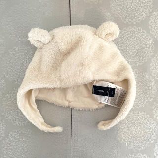 ベビーギャップ(babyGAP)の◉ジャスミン様専用◉ GAP 帽子　6-12M 46㎝　クマ　ホワイト　秋冬(帽子)