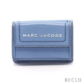 マークジェイコブス(MARC JACOBS)のBランク 三つ折り財布 レザー ブルーグレー(財布)