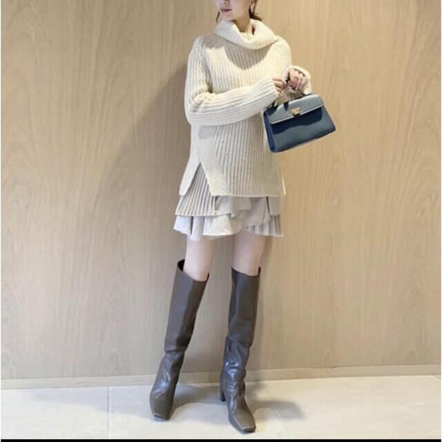 ミニワンピースsnidel フリルコンビニットワンピース (ネット限定
