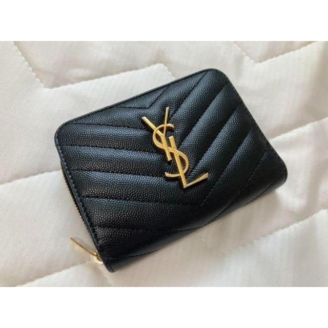 限定特価】 極美品✨ イヴサンローラン 折財布 YSL キャビアスキン