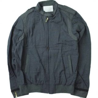 カラー(kolor)のkolor カラー 17SS 日本製 グレンチェックジップアップブルゾン 17SCM-G02104 3 NAVY/GRAY スタンドカラー ジャケット アウター【中古】【kolor】(ブルゾン)