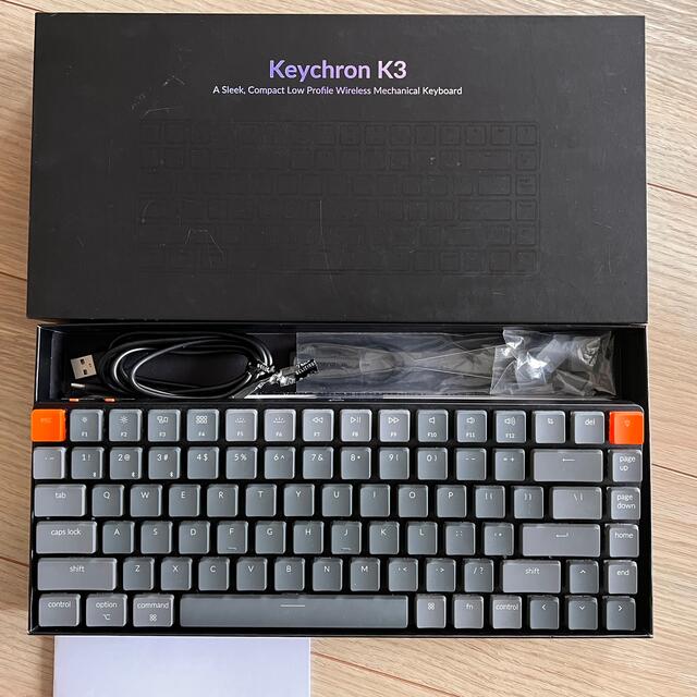 keychron k3】 メカニカルキーボードUS配列 茶軸 - PC周辺機器