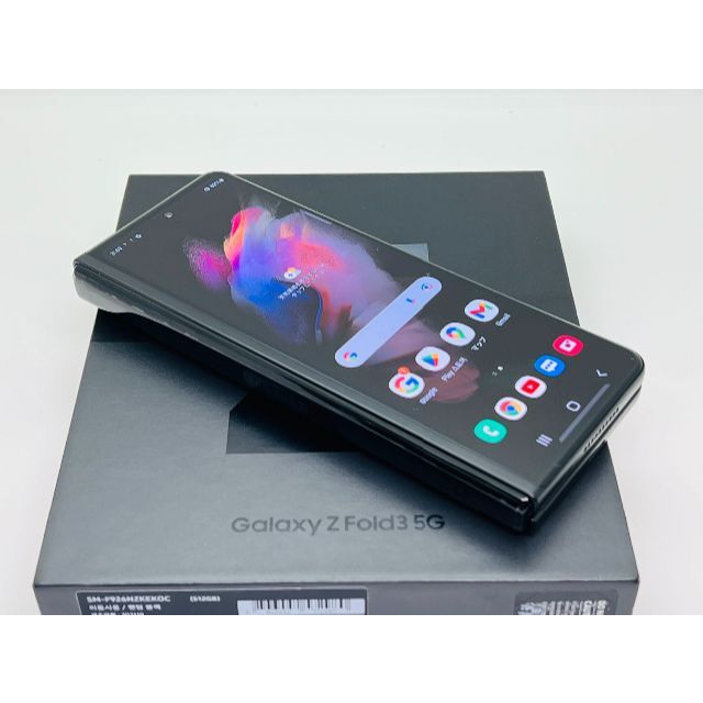 Galaxy(ギャラクシー)の[2591] 美品 512GB galaxy Z Fold3 5G ブラック スマホ/家電/カメラのスマートフォン/携帯電話(スマートフォン本体)の商品写真