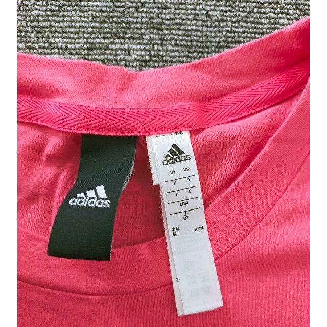 adidas(アディダス)の美品 adidas 半袖Tシャツ レディース OT ピンク LL レディースのトップス(Tシャツ(半袖/袖なし))の商品写真