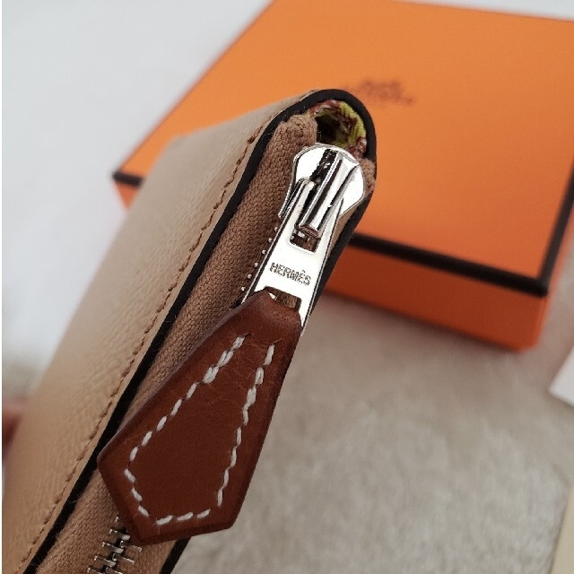 入手困難 新品未使用 HERMES シルクイン コインケース 小銭入れ チャイ