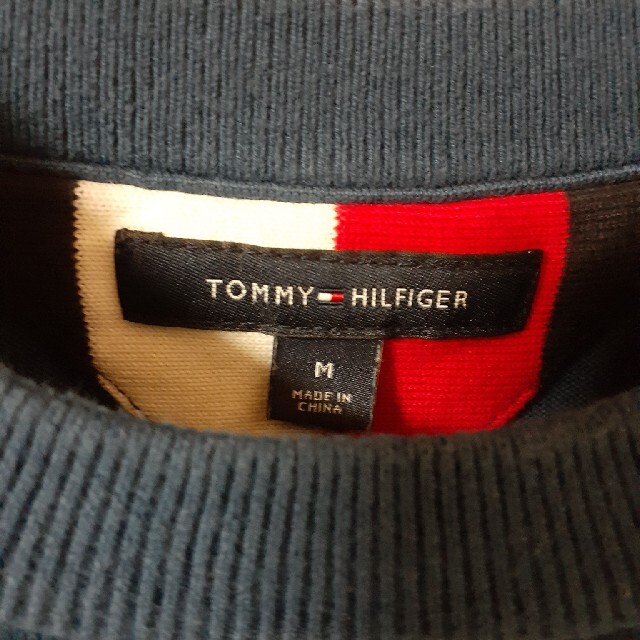 TOMMY HILFIGER(トミーヒルフィガー)のTOMMY HILFIGER　ロゴ刺繍　綿ニット メンズのトップス(ニット/セーター)の商品写真
