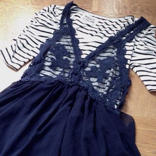 レース×シフォントップス(ベスト/ジレ)