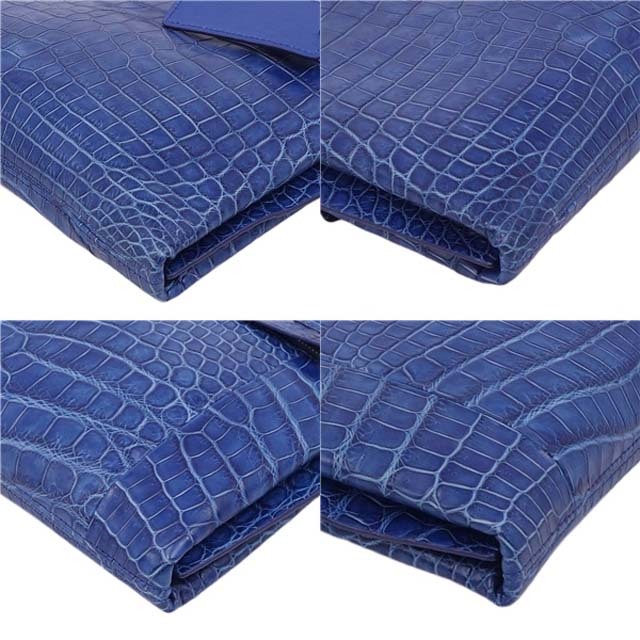 ペレリールッソ バッグ クロコダイル 2way ショルダーバッグ 鞄 ブルー