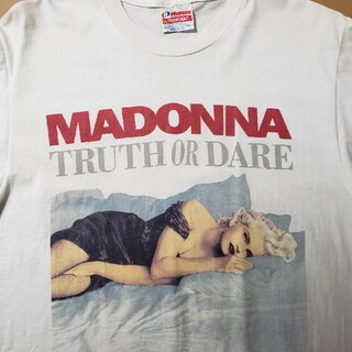 ヘインズ(Hanes)のIn Bed With Madonna Tシャツ 古着 染みアリ マドンナ(Tシャツ/カットソー(半袖/袖なし))