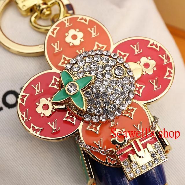 紺×赤 LOUIS VUITTON ルイヴィトン ポルト クレ ヴィヴィエンヌ ヘッド