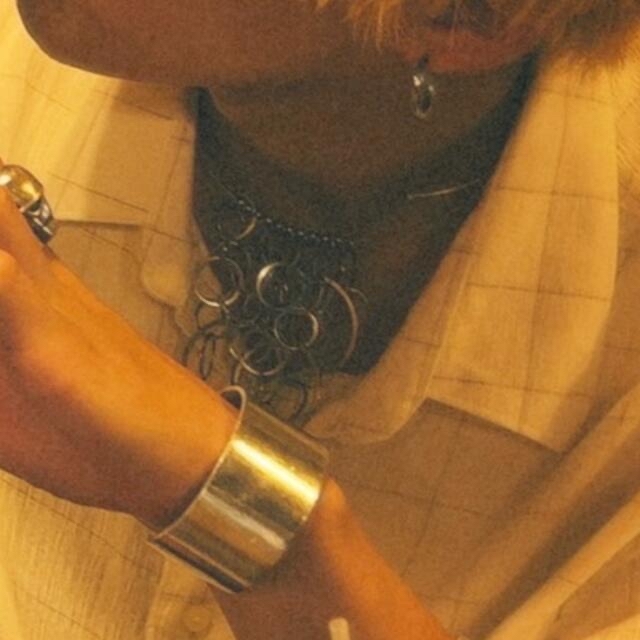 ART VINTAGE(アートヴィンテージ)の希少　used デザインネックレス　チョーカー　シルバー　民族　リング　個性的 メンズのアクセサリー(ネックレス)の商品写真