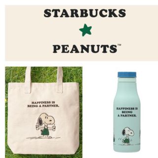 スターバックスコーヒー(Starbucks Coffee)のミンちゃん専用出品　スヌーピー　スタバ　トートバッグ　ステンレスロゴボトル(タンブラー)