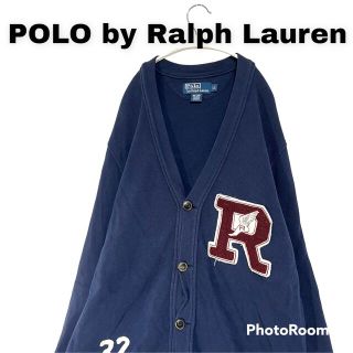 ポロラルフローレン(POLO RALPH LAUREN)のポロ ラルフローレン★ビッグシルエット レタードカーディガン ワッペン LL (カーディガン)