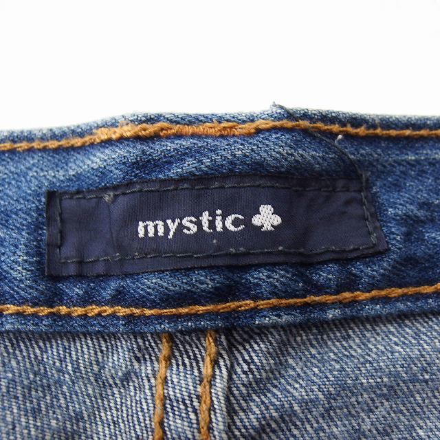 mystic(ミスティック)のミスティック mystic ダメージ デニム ジーンズ ストレート パンツ 0  レディースのパンツ(その他)の商品写真