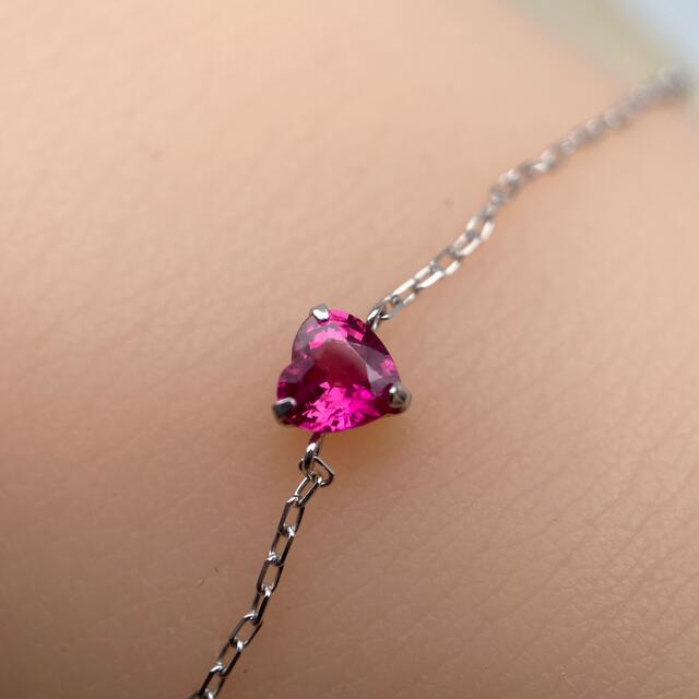 高級 ルビー0.9ct ダイヤモンド K18WG ブレスレット