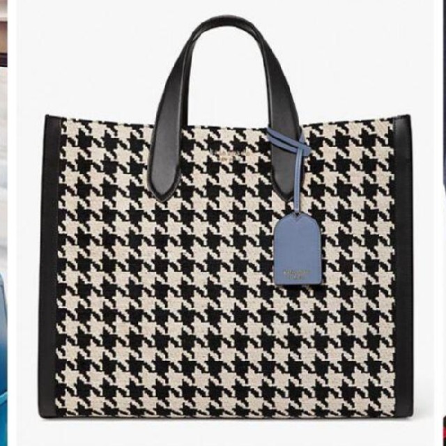 kate spade new york(ケイトスペードニューヨーク)のケイトスペード トートバッグ 千鳥格子 千鳥柄 レディースのバッグ(トートバッグ)の商品写真