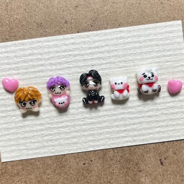 3dネイルパーツ　オーダー　【BTS TinyTan・BT21 RJ JIN】