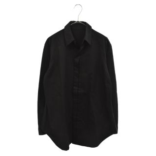 ヨウジヤマモト(Yohji Yamamoto)のYohji Yamamoto ヨウジヤマモト 20AW コットンオーバーサイズ比翼ロングシャツ ブラック FR-B11-004(シャツ)