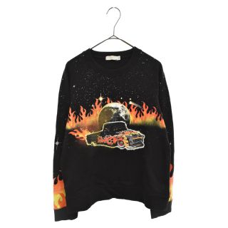 ステラマッカートニー(Stella McCartney)のSTELLA McCARTNEY KIDS ステラマッカートニー ARLIE SWEATER CAR FLAMES EAGLE フレイム柄 プリント スウェット ブラック ジュニアサイズ 519112 SLJ75(スウェット)