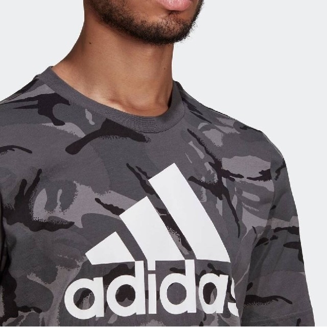 adidas アディダス Tシャツ カモフラTシャツ ビックロゴ Lサイズ