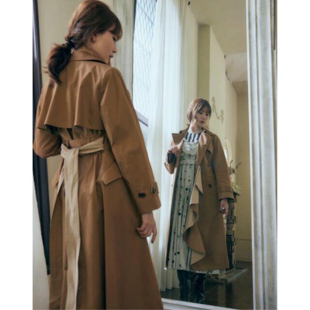 Herlipto Gaba Ruffled cottonTrenchCoat