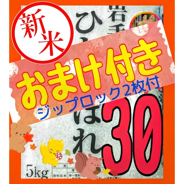 mochi様専用 お米[ ひとめぼれ 30kg]新米/5kg×6/大粒揃い