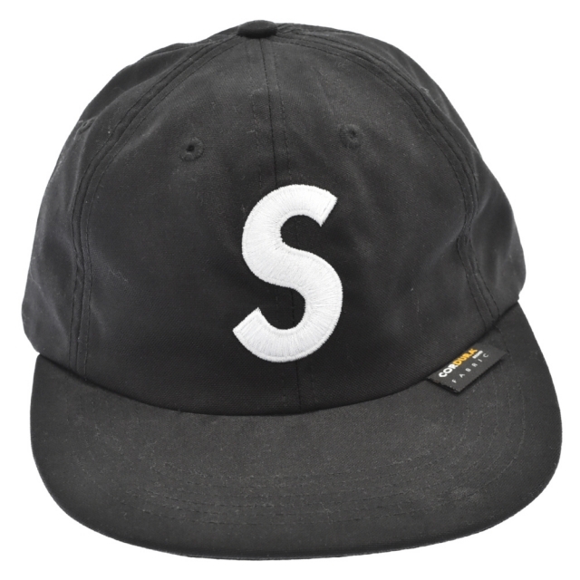 SUPREME シュプリーム 18AW Cordura S Logo 6-Panel Cap コーデュラ Sロゴ 6パネル キャップ 刺繍ロゴ 帽子 ブラック