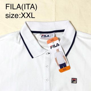 フィラ(FILA)のFILA(ITA)ワンポイントロゴコットンポロシャツ　ホワイト(ポロシャツ)