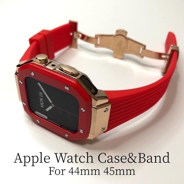 時計メタリックrgr★アップルウォッチバンド ラバーベルト Apple Watch