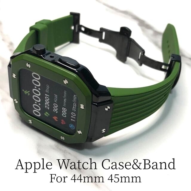 メタリックgrb★アップルウォッチバンド ラバーベルト Apple Watch