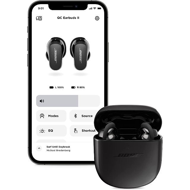 BOSE(ボーズ)の新品未開封 Bose QuietComfort Earbuds II ブラック スマホ/家電/カメラのオーディオ機器(ヘッドフォン/イヤフォン)の商品写真