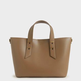 チャールズアンドキース(Charles and Keith)のCHARLES&KEITH ダブルハンドルスローチーバッグ(トートバッグ)