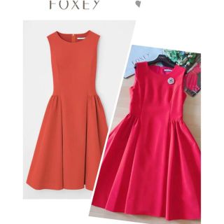 フォクシー(FOXEY)の新品同様！FOXEY. フィット＆フレアワンピース　40 Rene(ひざ丈ワンピース)