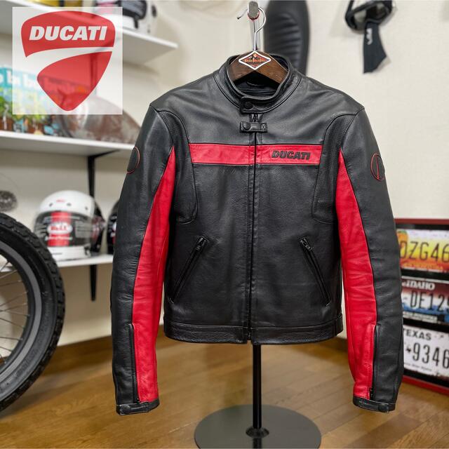 超美品☆DUCATI ドゥカティ 純正品 レザージャケット ブラック/S(M