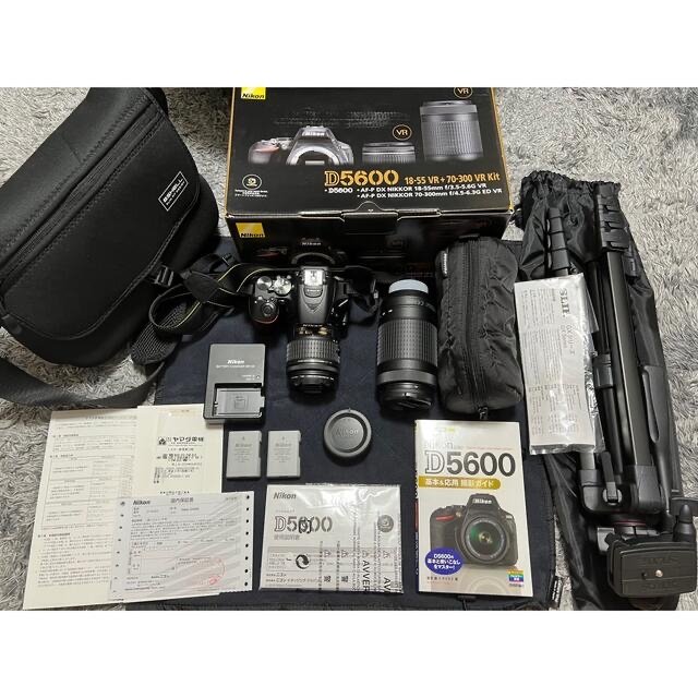 ニコンFマウント有効画素数⚠️本日限定⚠️Nikonデジタル一眼レフD5600ダブルズームキット一式