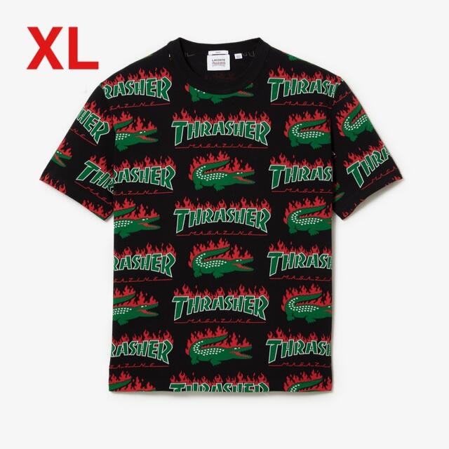 Lacoste x Thrasher オーバーサイズユニセックス Tシャツ