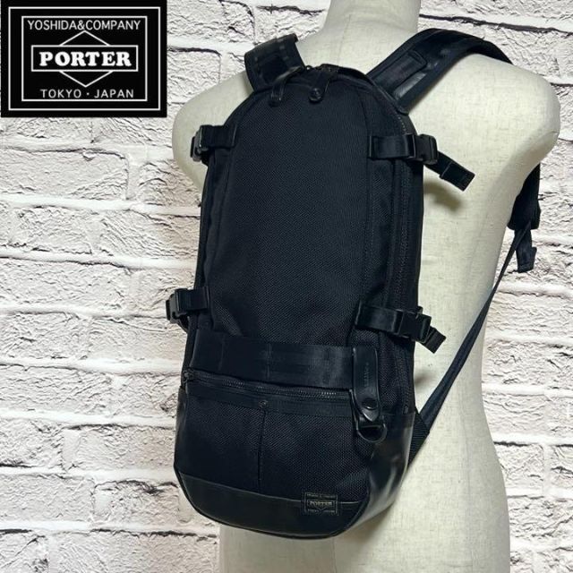 極美品 PORTER HEAT RUCKSACK ブラック 大容量 アウトドア www.dimaivf.com