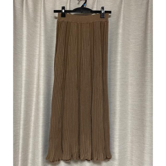 Discoat(ディスコート)のDiscoat リブニットスカート プリーツ レディースのスカート(ロングスカート)の商品写真