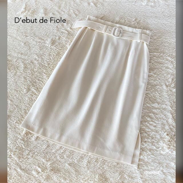 Debut de Fiore(デビュードフィオレ)の最終sale⭐︎新品同様✦︎デビュードフィオレ♥ベルト付 ハイウエスト スカート レディースのスカート(ひざ丈スカート)の商品写真