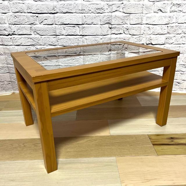 廃盤品☆モモナチュラル パイン材 コンパクトなセンターテーブル ロー