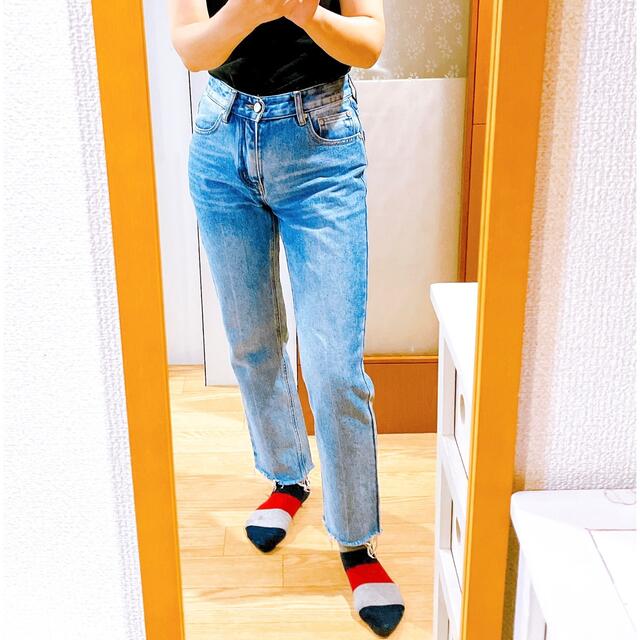 【美品】mason prince デニムパンツ 綿 ダメージジーンズ  ジーパン レディースのパンツ(デニム/ジーンズ)の商品写真