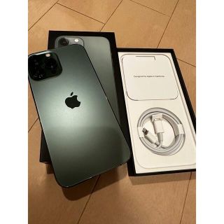 アイフォーン(iPhone)のiPhone13 Pro Max 256G グリーン ほぼ新品SIMフリー残債無(スマートフォン本体)