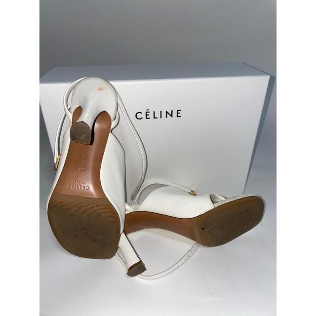 celine(セリーヌ)のセリーヌ　celine フィービー  サンダル　ヒール　レザー　ホワイト　レア レディースの靴/シューズ(サンダル)の商品写真