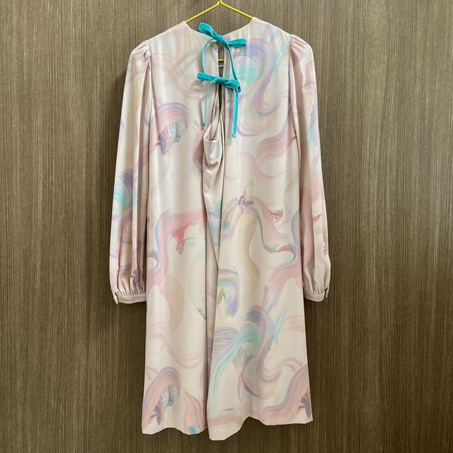 fugahum Feather Dress マーブル柄 ワンピース ピンク fugahum Feather Dress マーブル柄 ワンピース ピンク