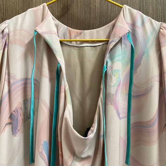 fugahum Feather Dress マーブル柄 ワンピース ピンク fugahum Feather Dress マーブル柄 ワンピース ピンク