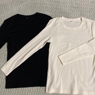 ユニクロ(UNIQLO)のUNIQLO 長袖リブTシャツ(Tシャツ(長袖/七分))