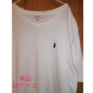 ポロラルフローレン(POLO RALPH LAUREN)の美品　usaMサイズ　Polo Ralph Lauren　VネックTシャツ(Tシャツ/カットソー(半袖/袖なし))