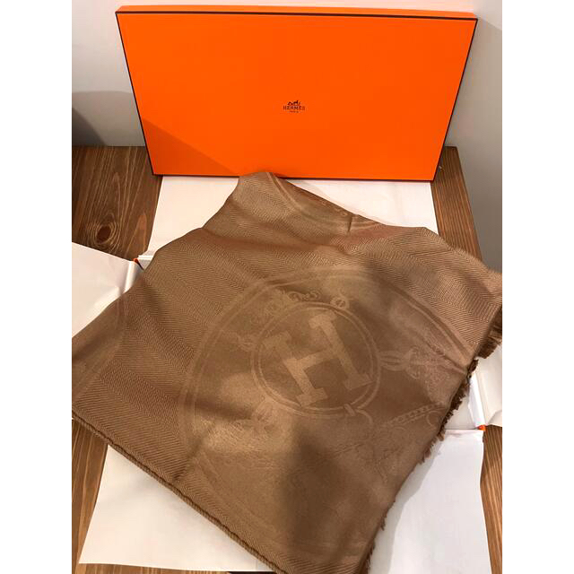 ストール/パシュミナ 新品未使用 Hermès エルメス カシミアストール ニューリブリス