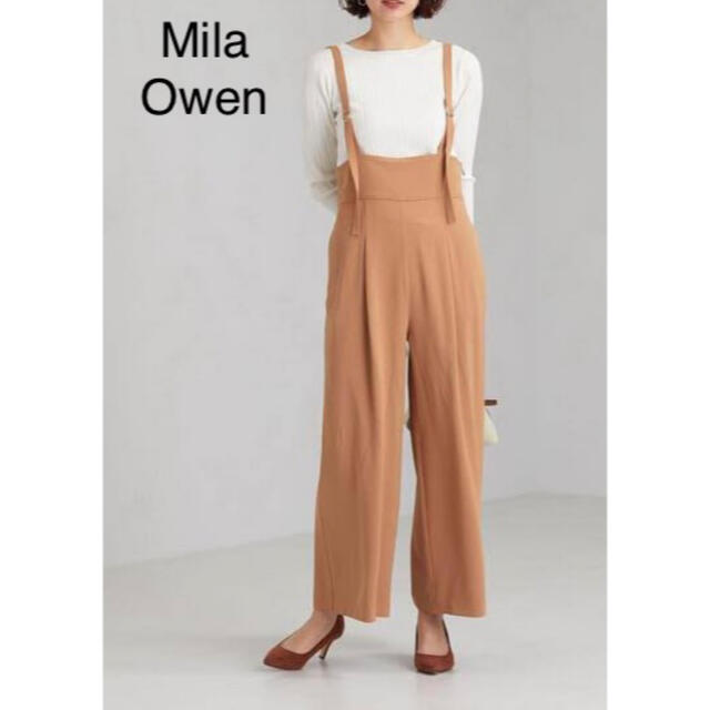 Mila Owen(ミラオーウェン)のMila Owen ハイウエストサロペットパンツ レディースのパンツ(サロペット/オーバーオール)の商品写真