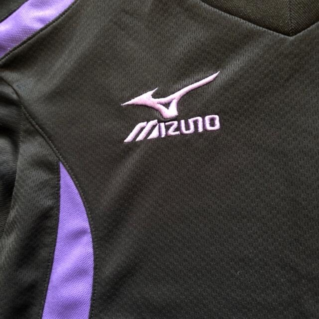 MIZUNO(ミズノ)のミズノスポーツＴ(黒×パープル)なつ様専用 レディースのトップス(Tシャツ(長袖/七分))の商品写真